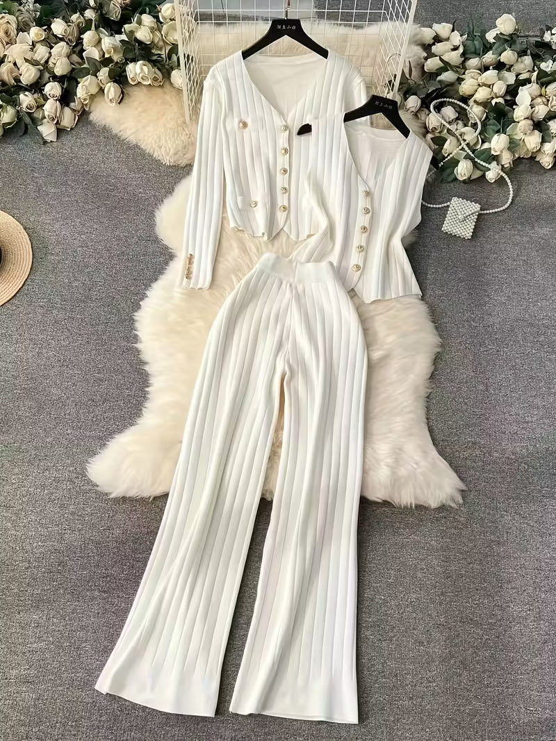 Snow White Three-Piece Outfit for Women Fancy Co-ord Set