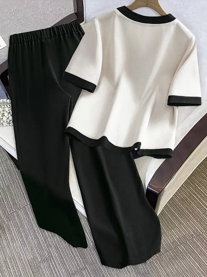 Jet Black Navy Two-Piece Co-ord Set for Women