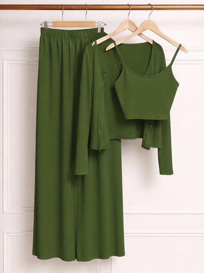 Pretty Garden Three-Piece Outfit for Women Fancy Co-ord Set