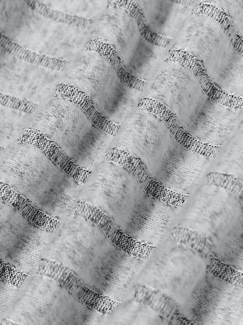 Ribbed Three-Piece Outfit for Women Fancy Co-ord Set