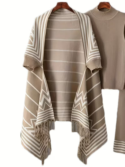 Casual Three-Piece Outfit for Women Fancy Co-ord Set