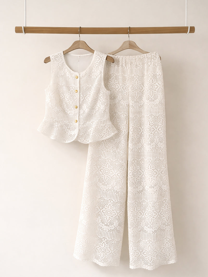 Ivory Two-Piece Co-ord Set for Women