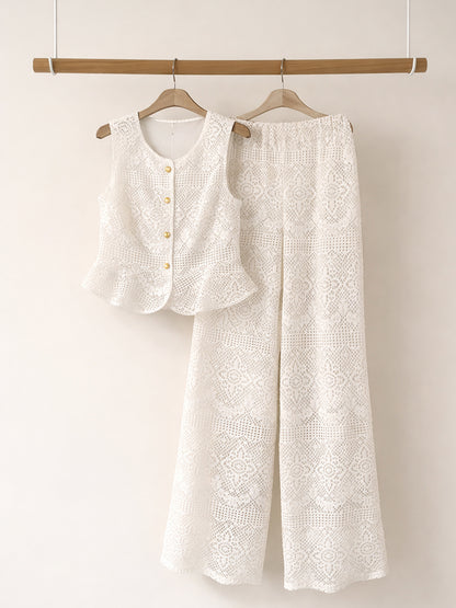 Ivory Two-Piece Co-ord Set for Women