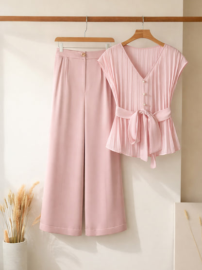 Blush Pink Two-Piece Co-ord Set for Women