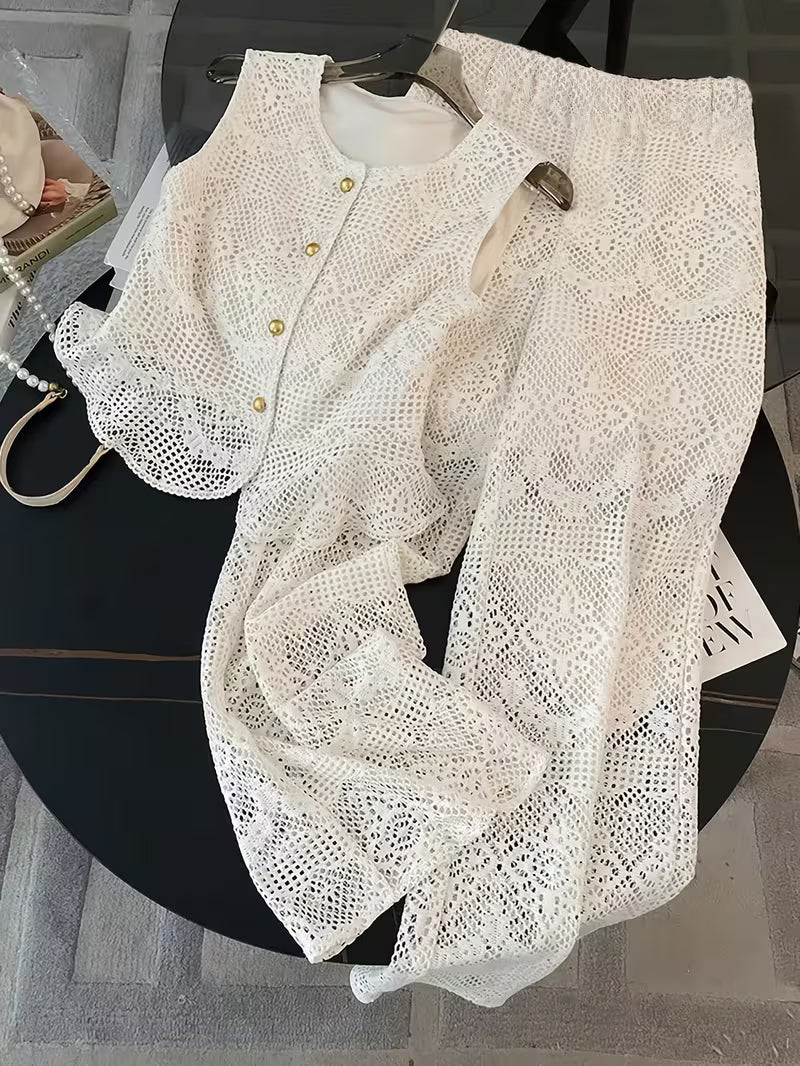 Ivory Two-Piece Co-ord Set for Women