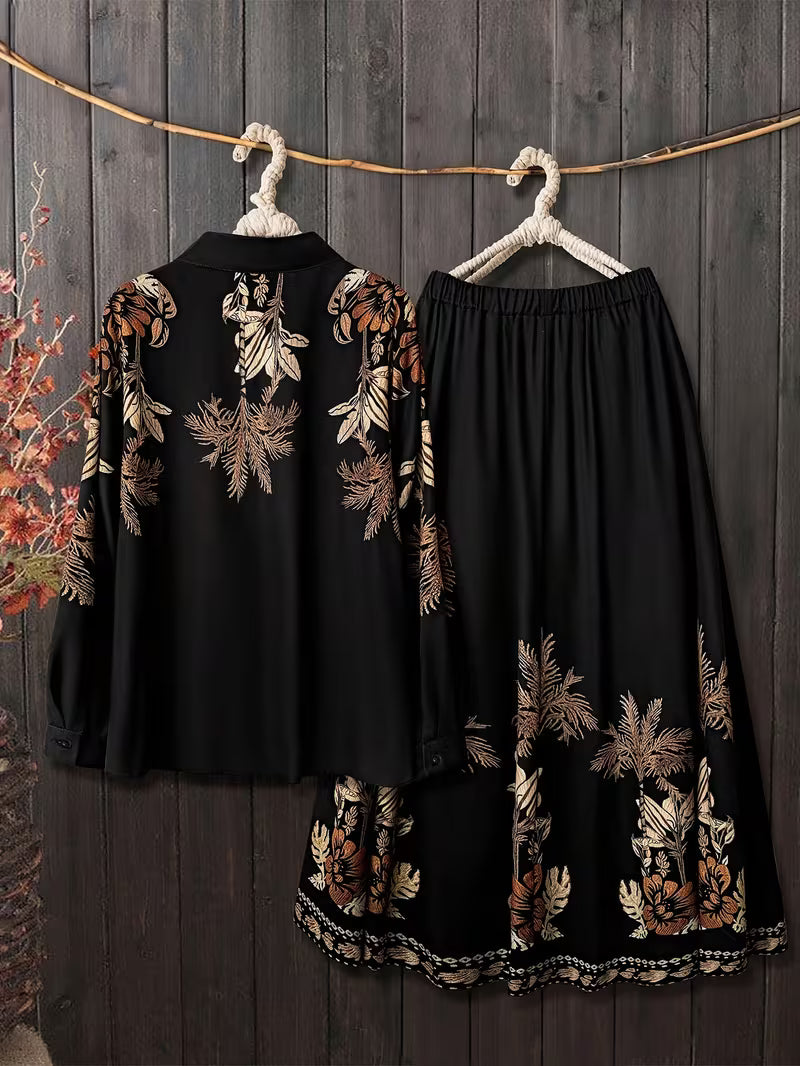 Black Two-Piece Co-ord Set for Women