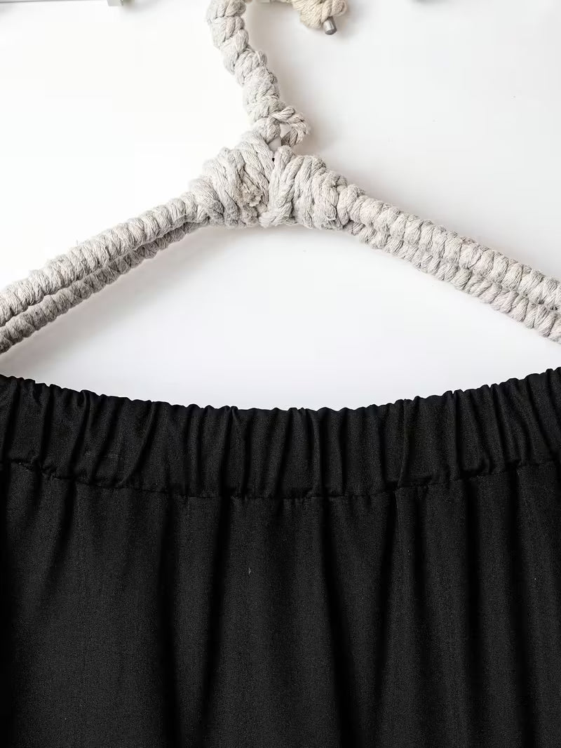 Black Two-Piece Co-ord Set for Women