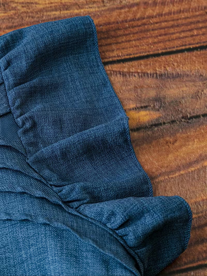 Denim Blue Two-Piece Outfit for Women Fancy Co-ord Set