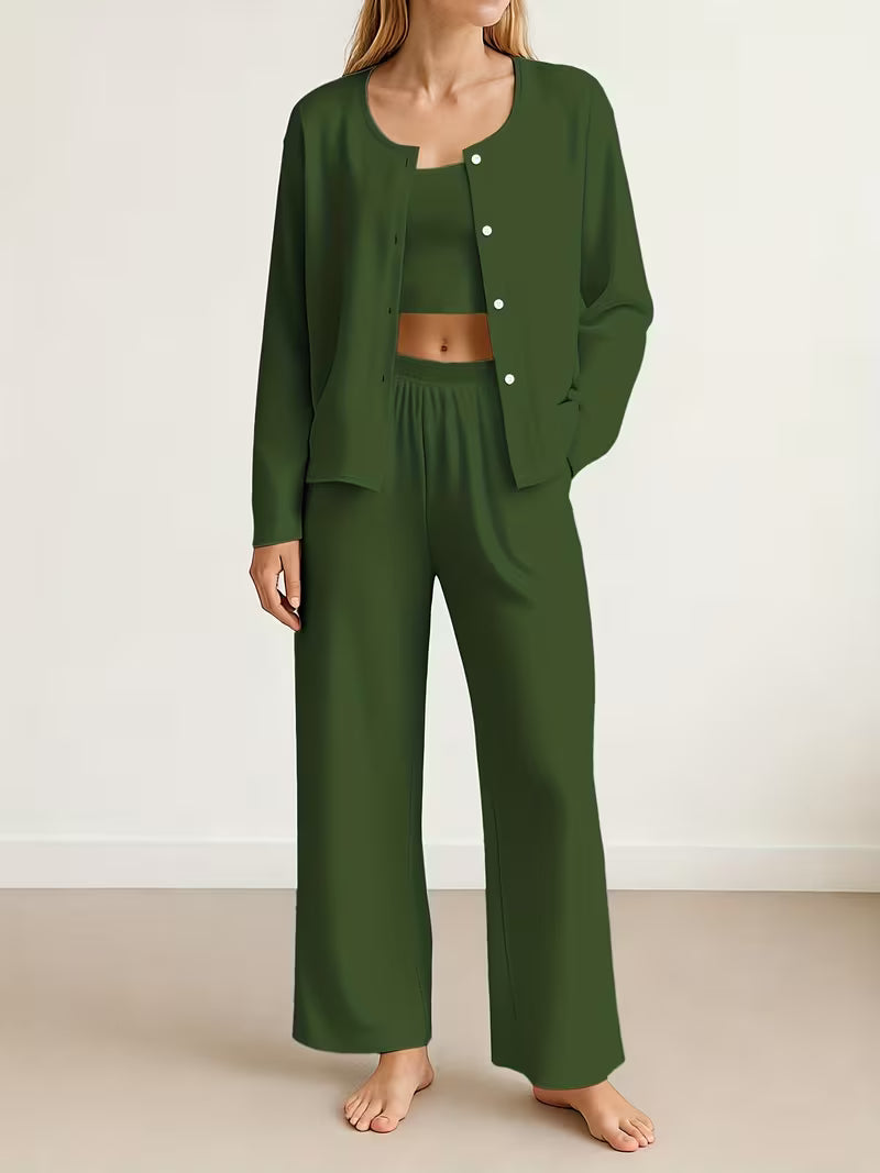 Pretty Garden Three-Piece Outfit for Women Fancy Co-ord Set