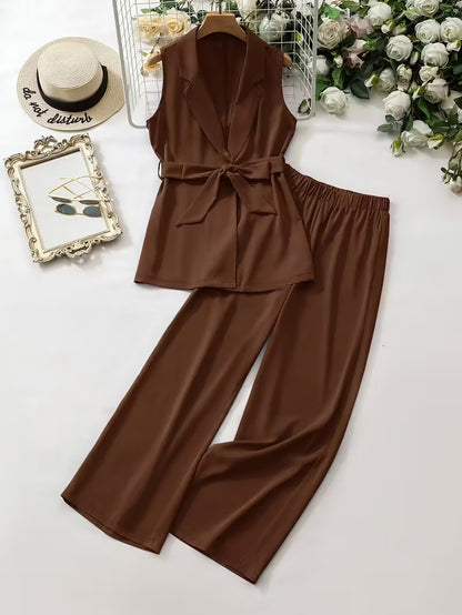 Brown Two-Piece Co-ord Set for Women